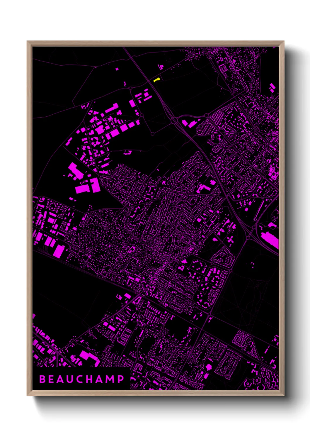 Une affiche de carte sur Beauchamp