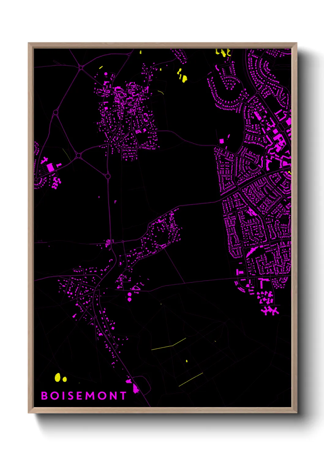 Une affiche de carte sur Boisemont