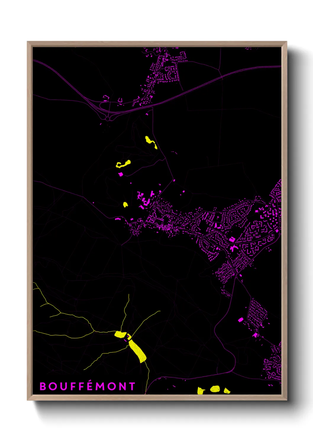 Une affiche de carte sur Bouffémont