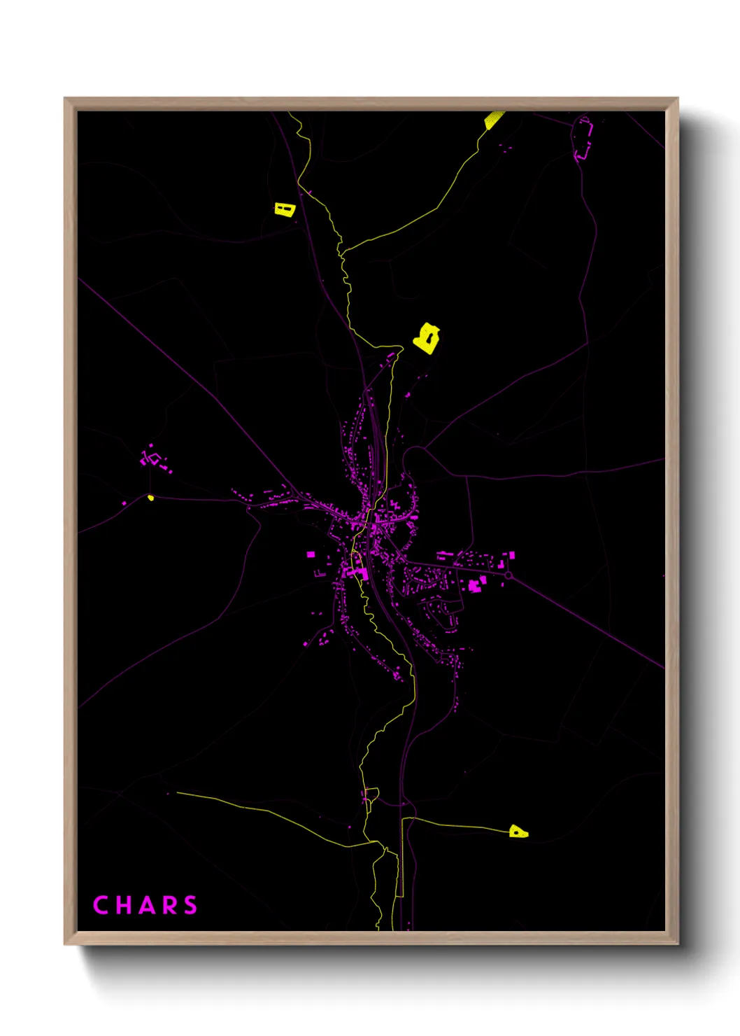 Une affiche de carte sur Chars