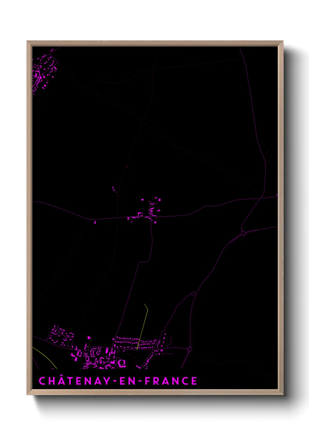 Un poster carteChâtenay-en-France