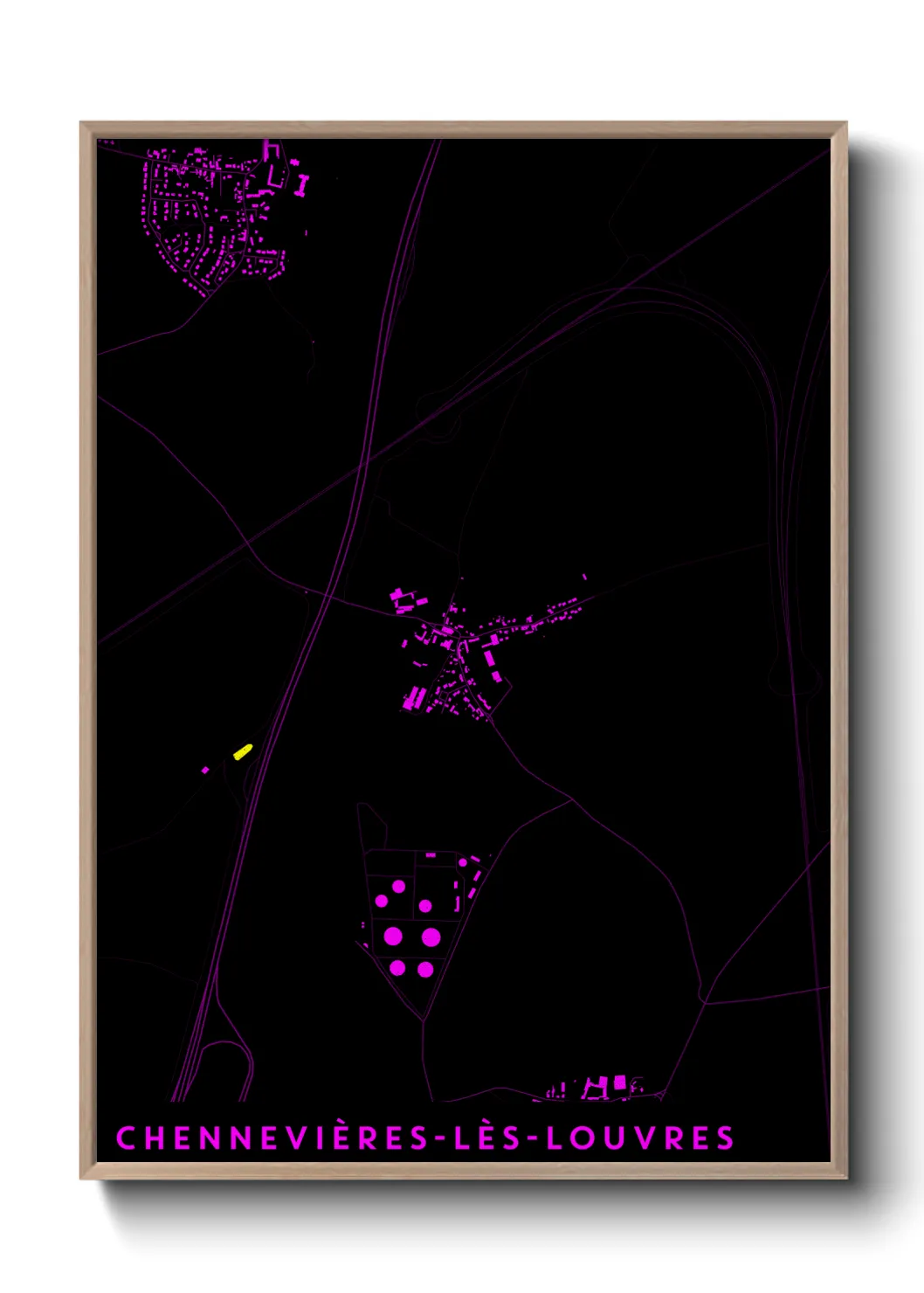 Une affiche de carte sur Chennevières-lès-Louvres