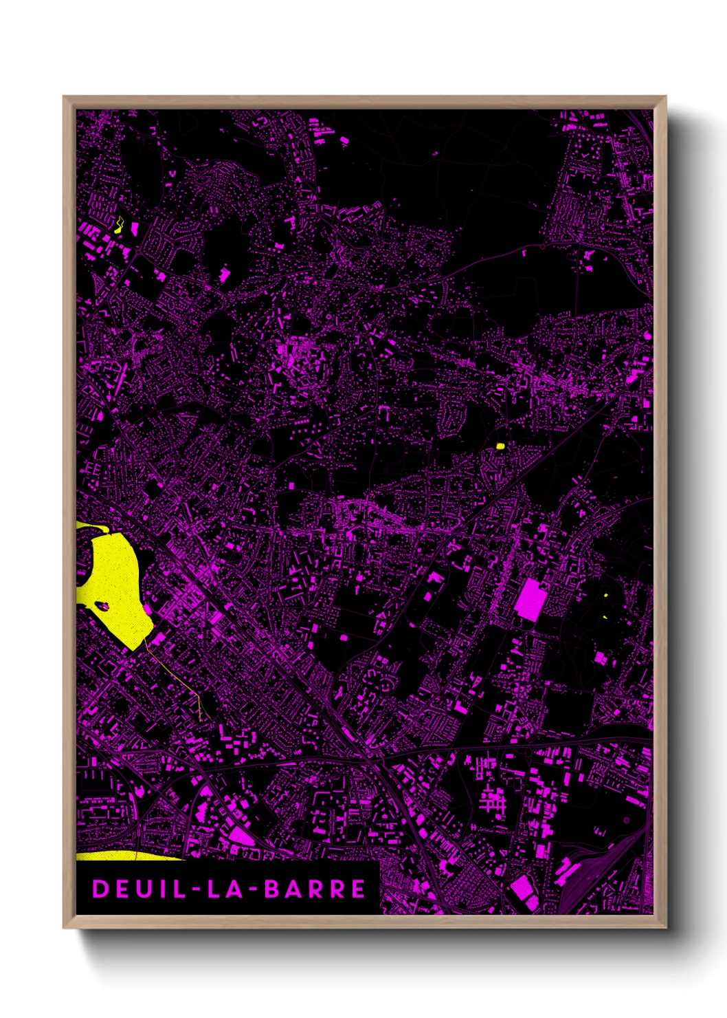 Une affiche de carte sur Deuil-la-Barre