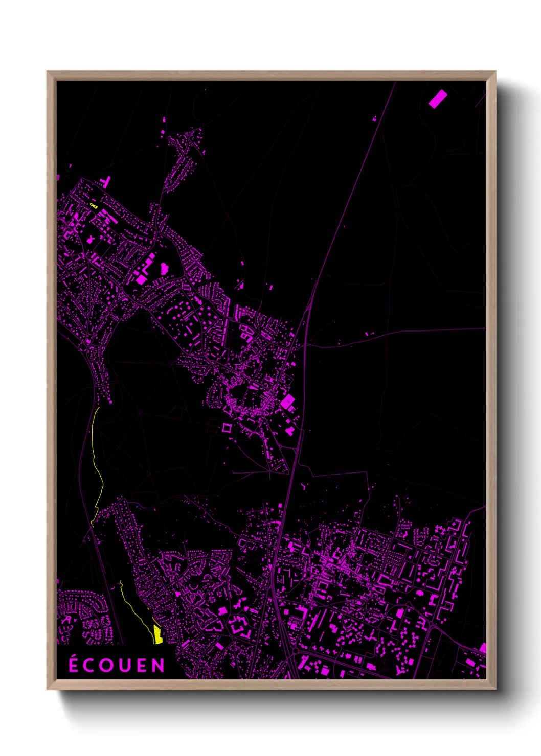 Une affiche de carte sur Écouen