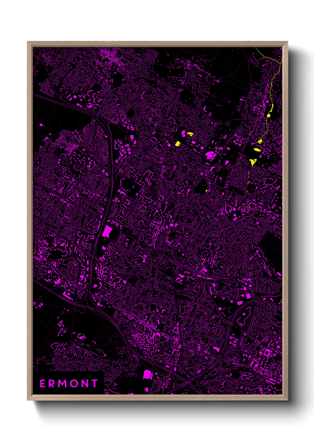 Une affiche de carte sur Ermont