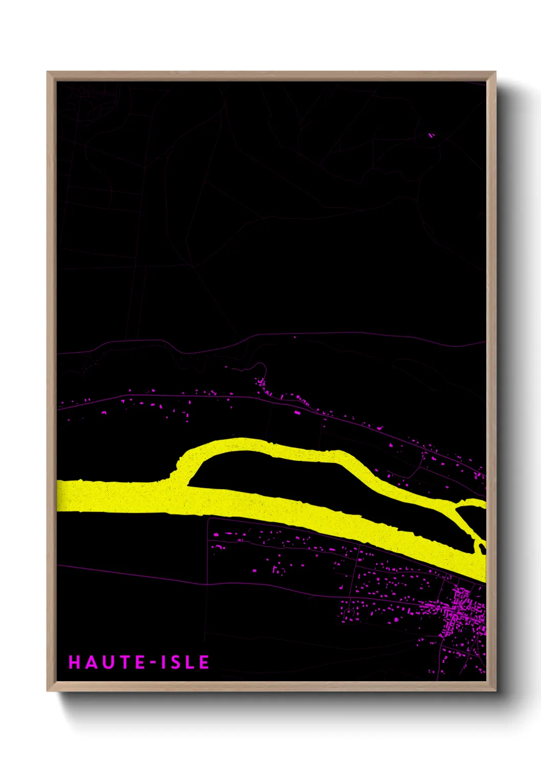 Une affiche de carte sur Haute-Isle