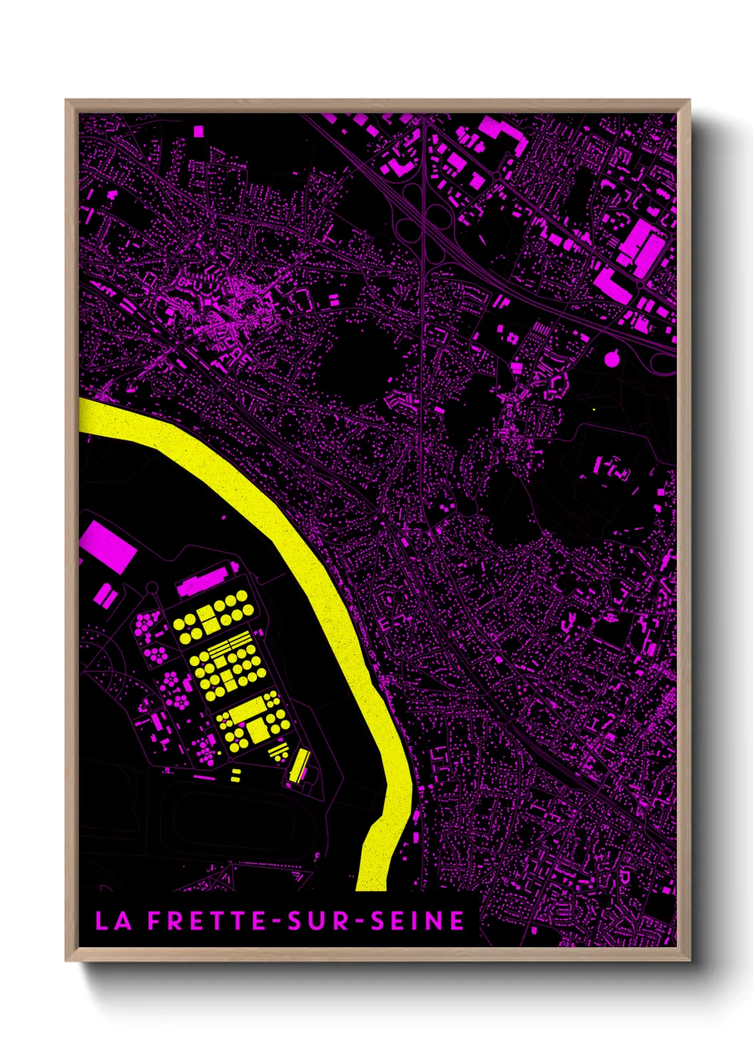 Une affiche de carte sur La Frette-sur-Seine