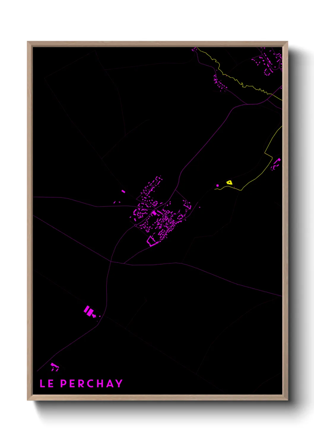 Une affiche de carte sur Le Perchay