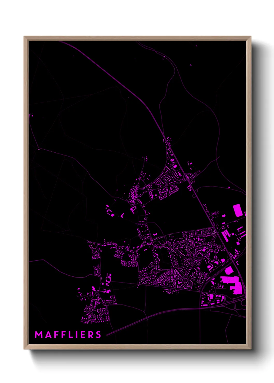 Une affiche de carte sur Maffliers