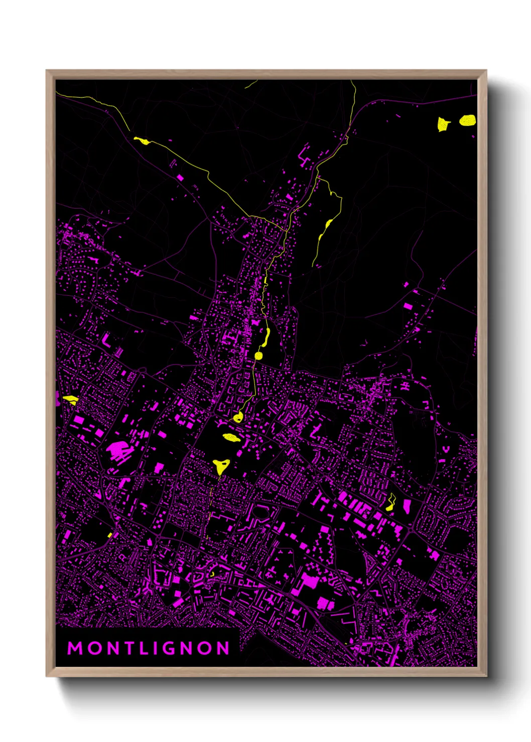 Une affiche de carte sur Montlignon