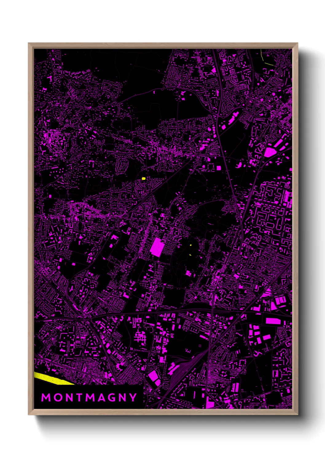 Une affiche de carte sur Montmagny
