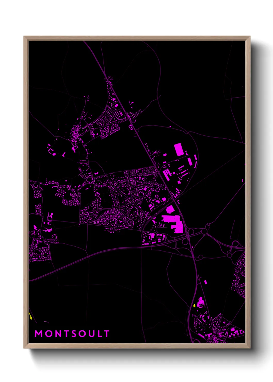 Une affiche de carte sur Montsoult