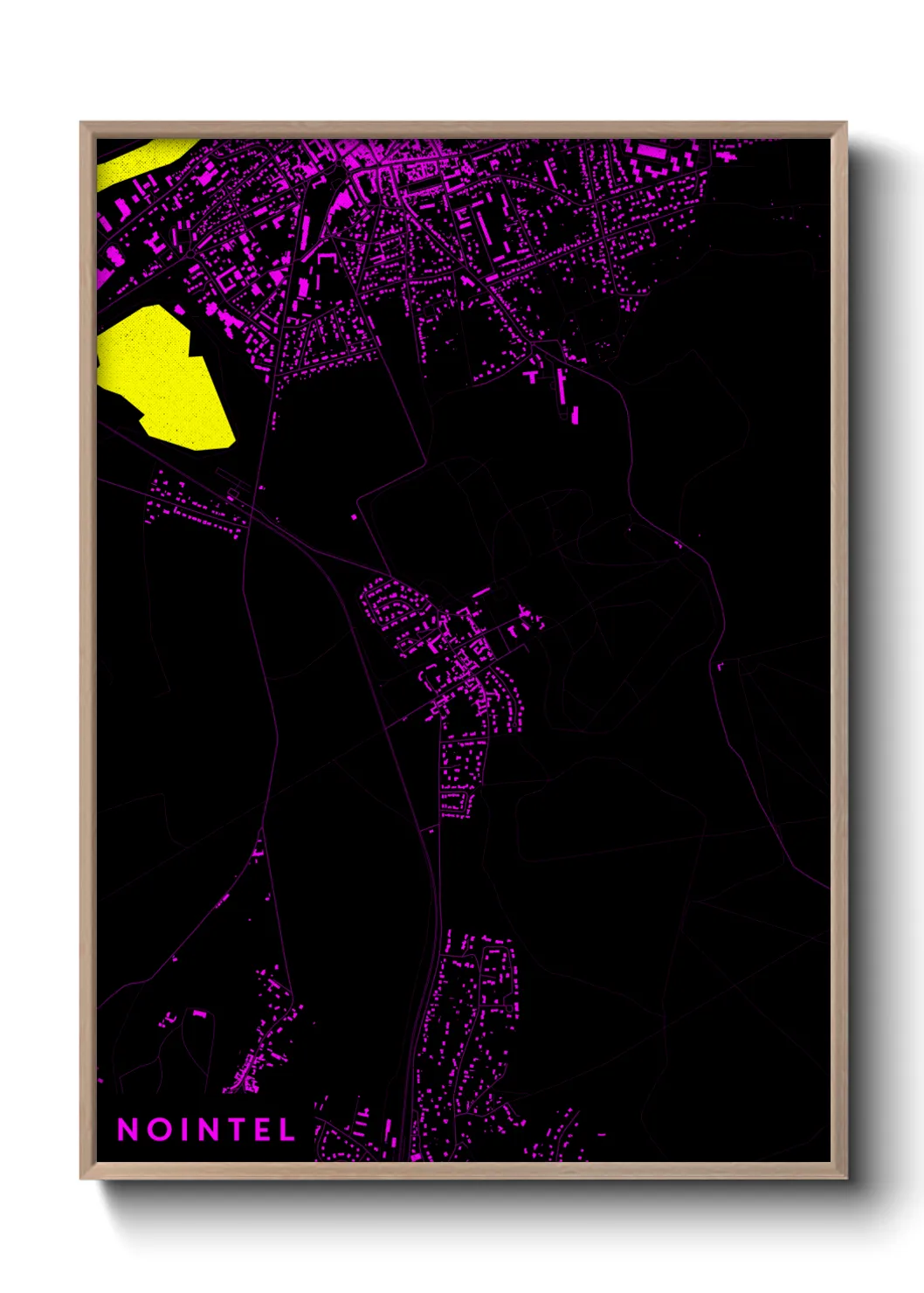 Une affiche de carte sur Nointel