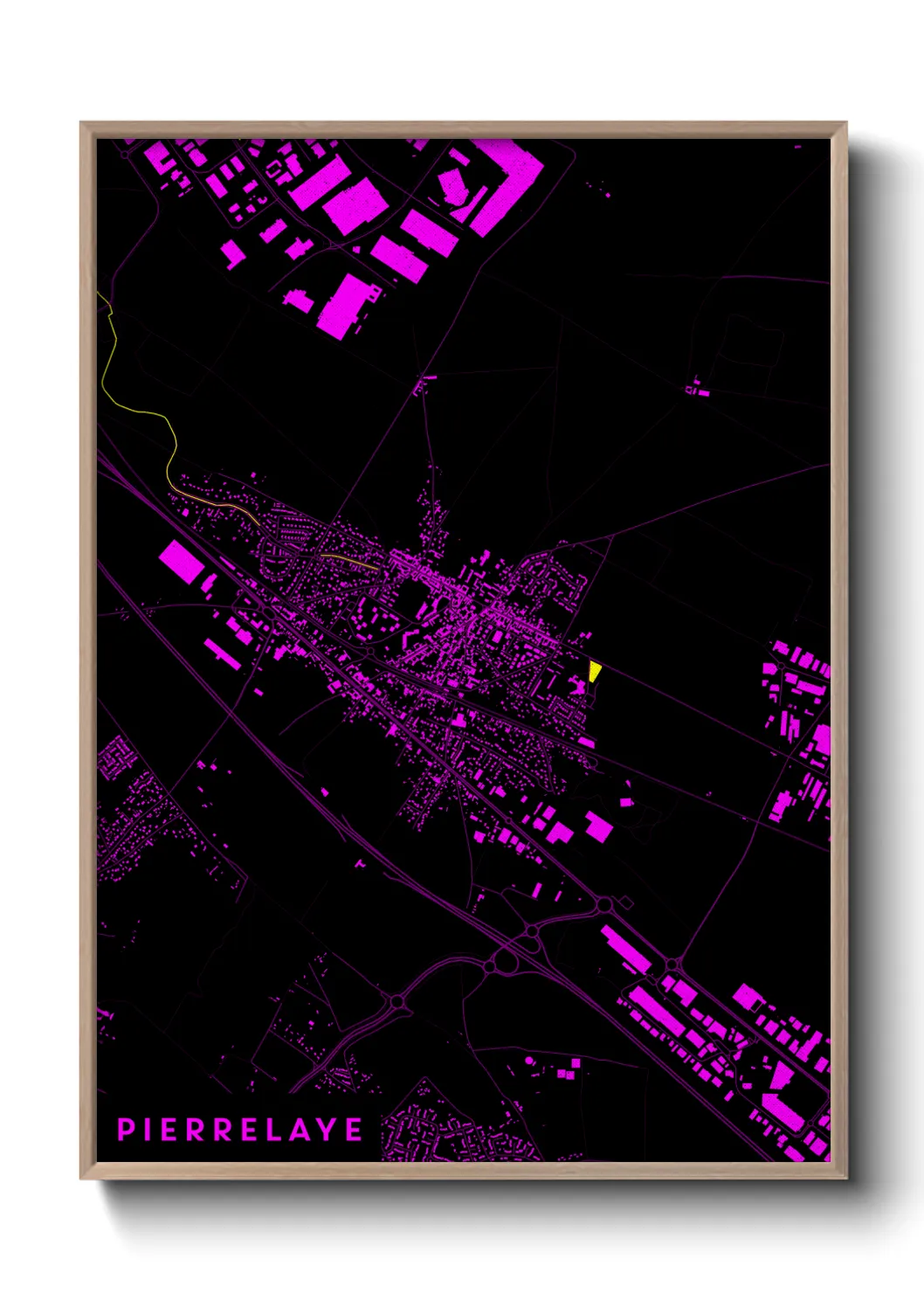 Une affiche de carte sur Pierrelaye