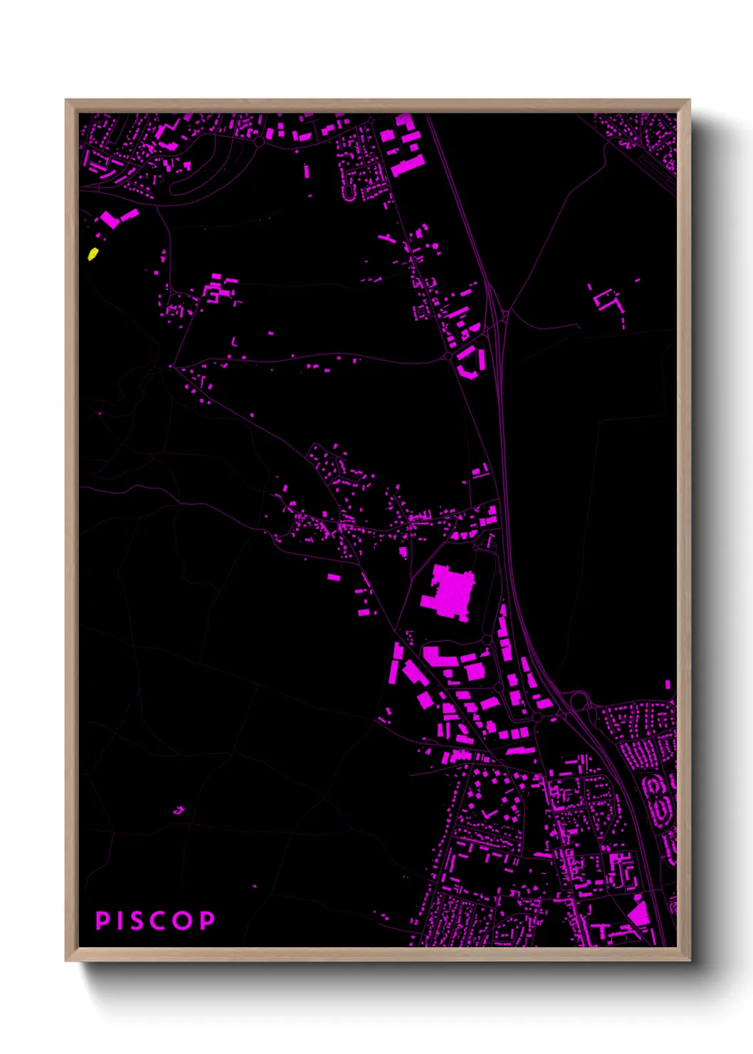 Une affiche de carte sur Piscop