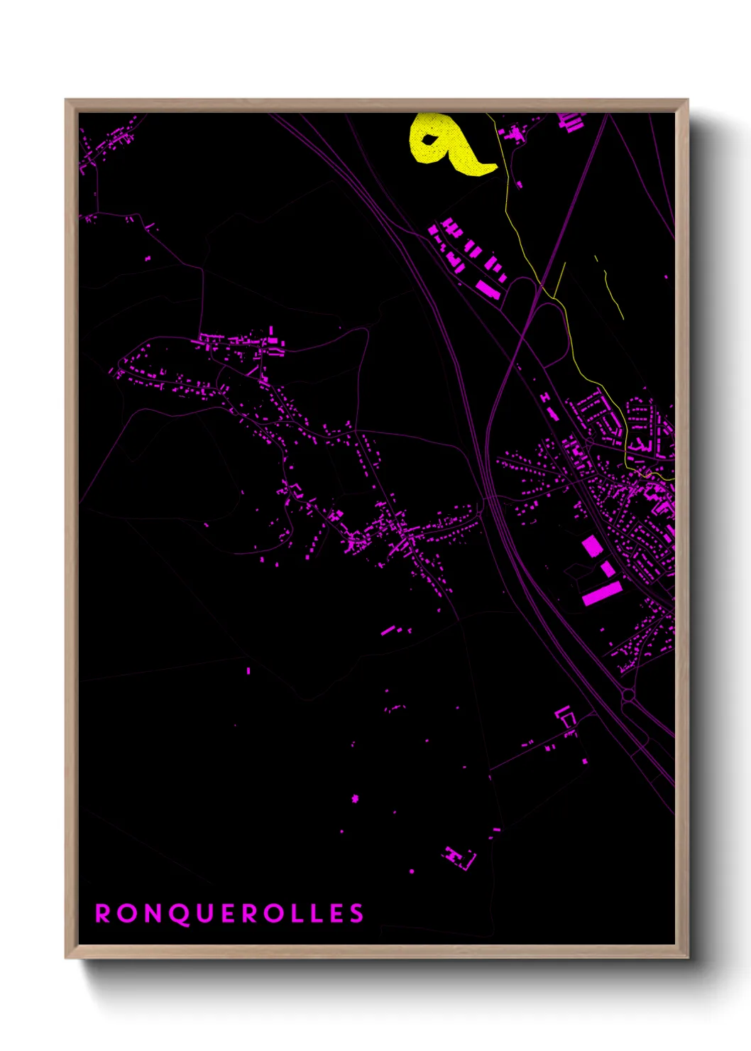 Une affiche de carte sur Ronquerolles