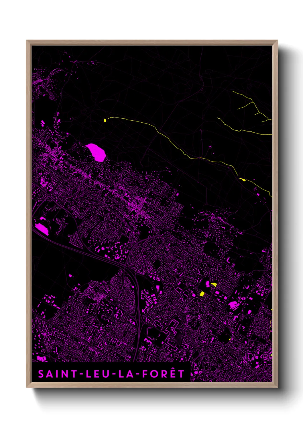Une affiche de carte sur Saint-Leu-la-Forêt