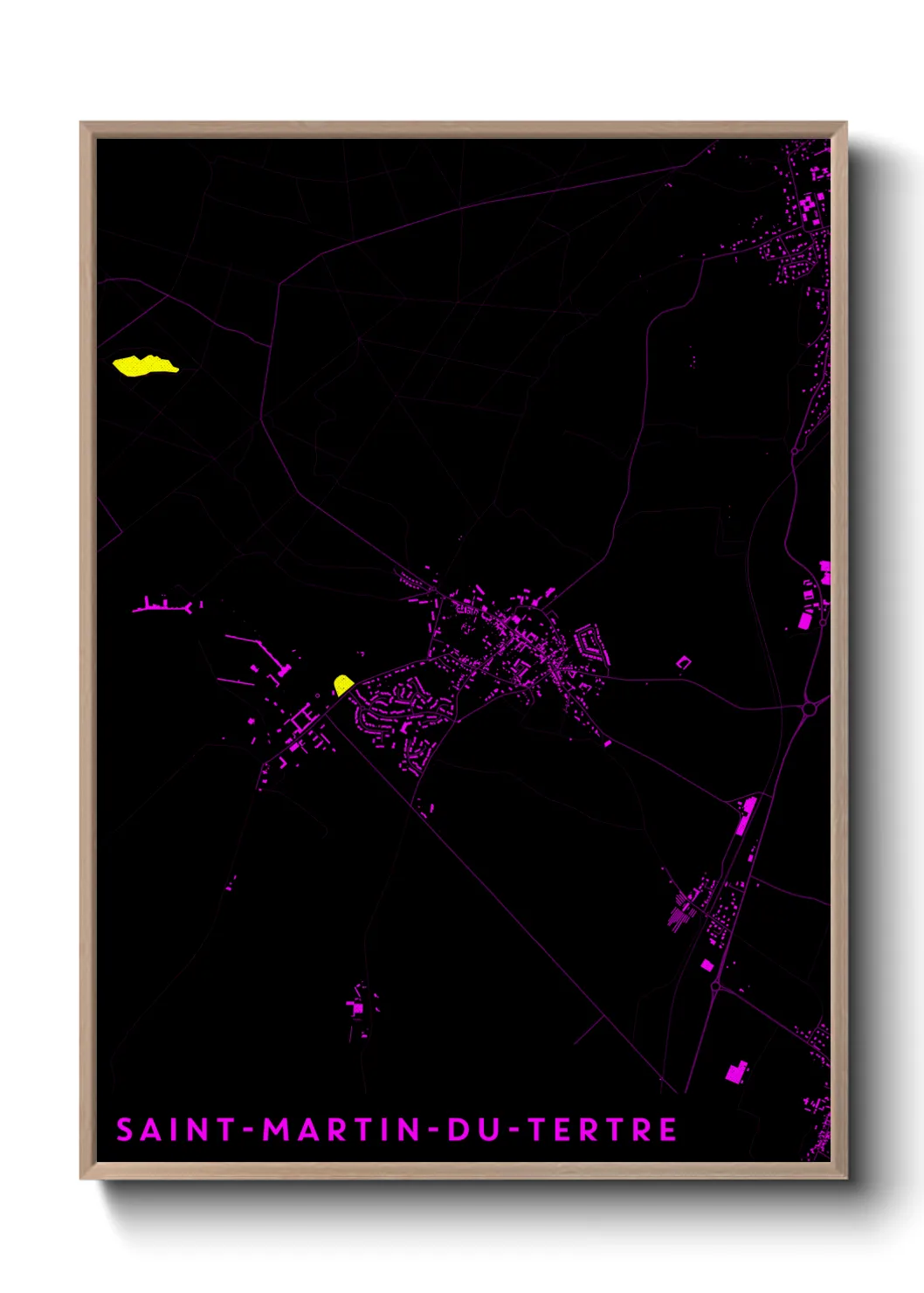 Une affiche de carte sur Saint-Martin-du-Tertre