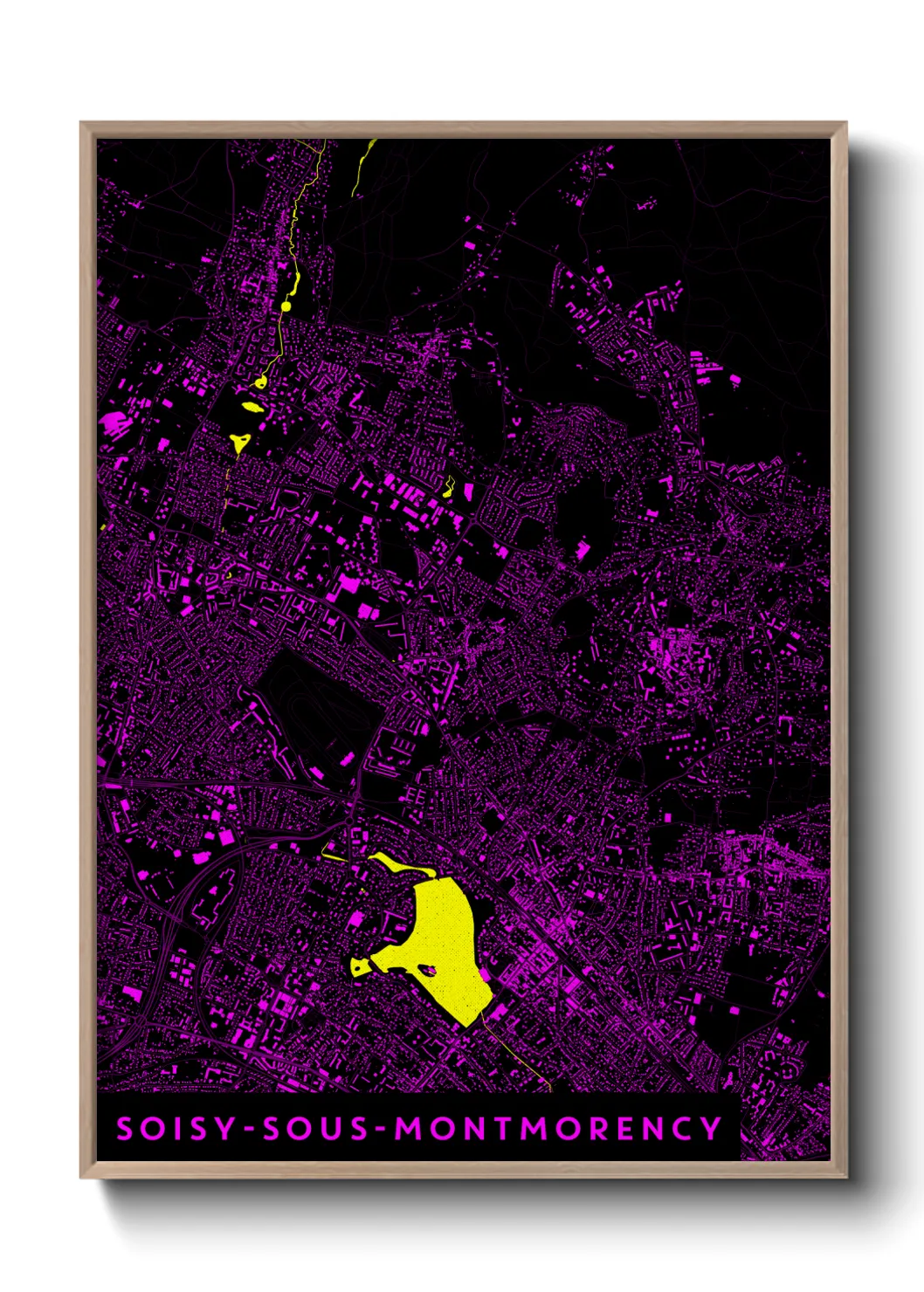 Une affiche de carte sur Soisy-sous-Montmorency