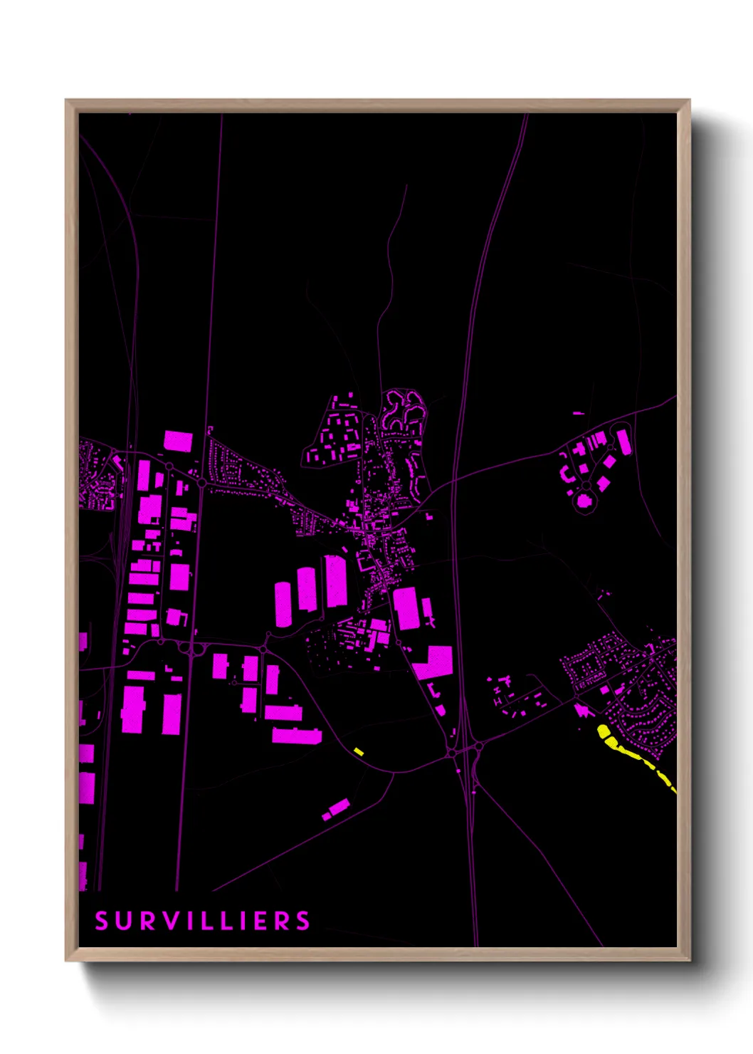 Une affiche de carte sur Survilliers