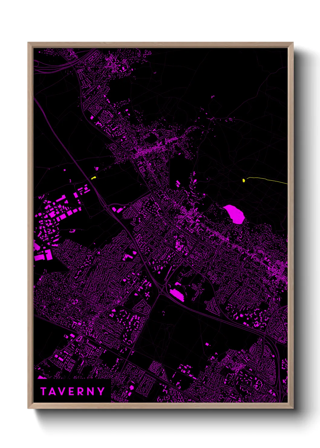 Une affiche de carte sur Taverny