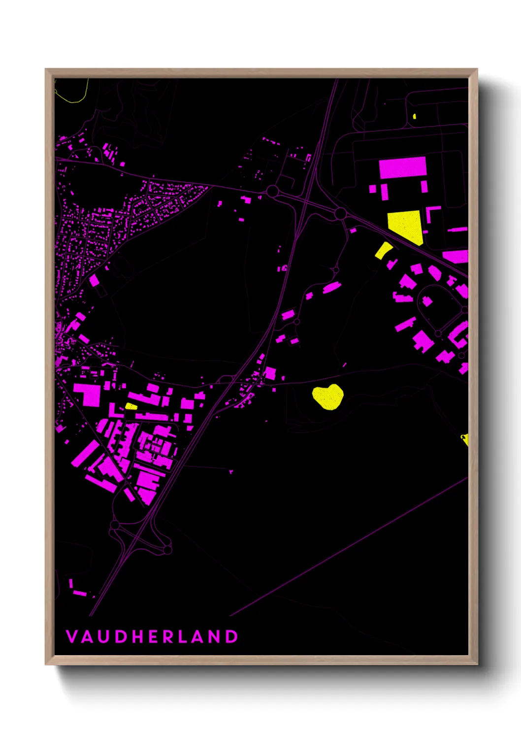 Une affiche de carte sur Vaudherland