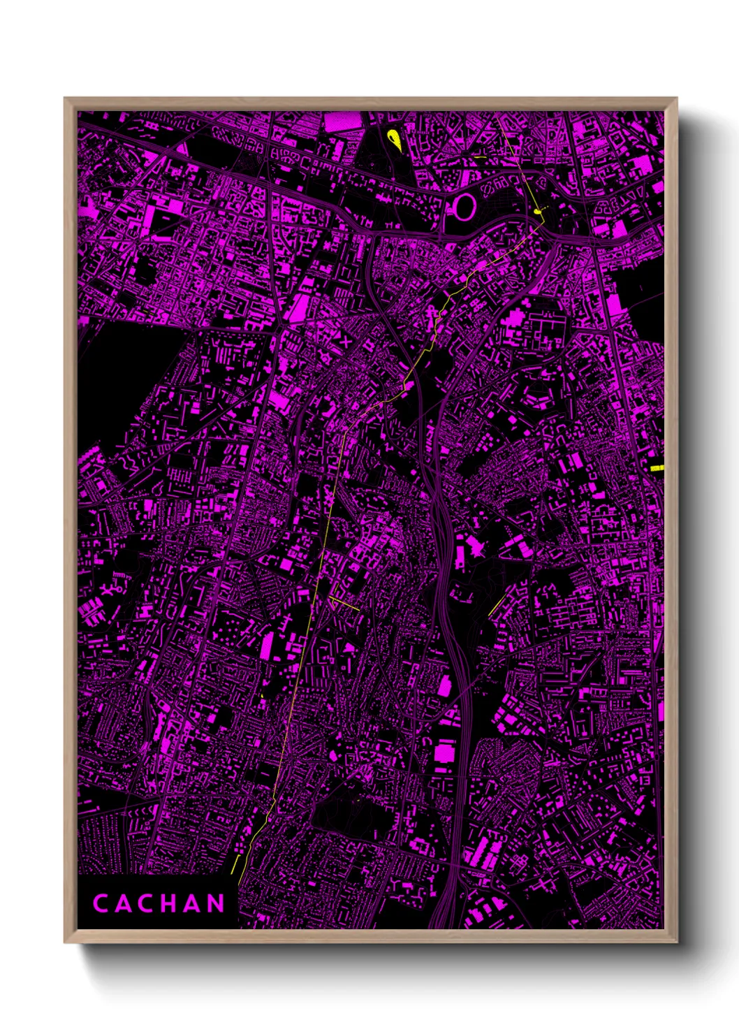 Une affiche de carte sur Cachan