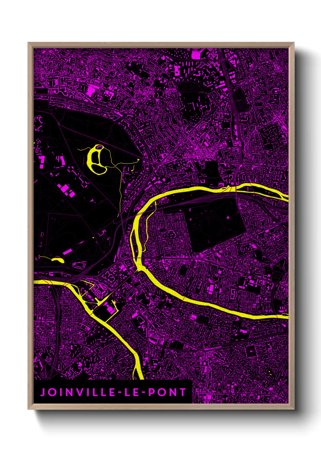 Une affiche de carte sur Joinville-le-Pont