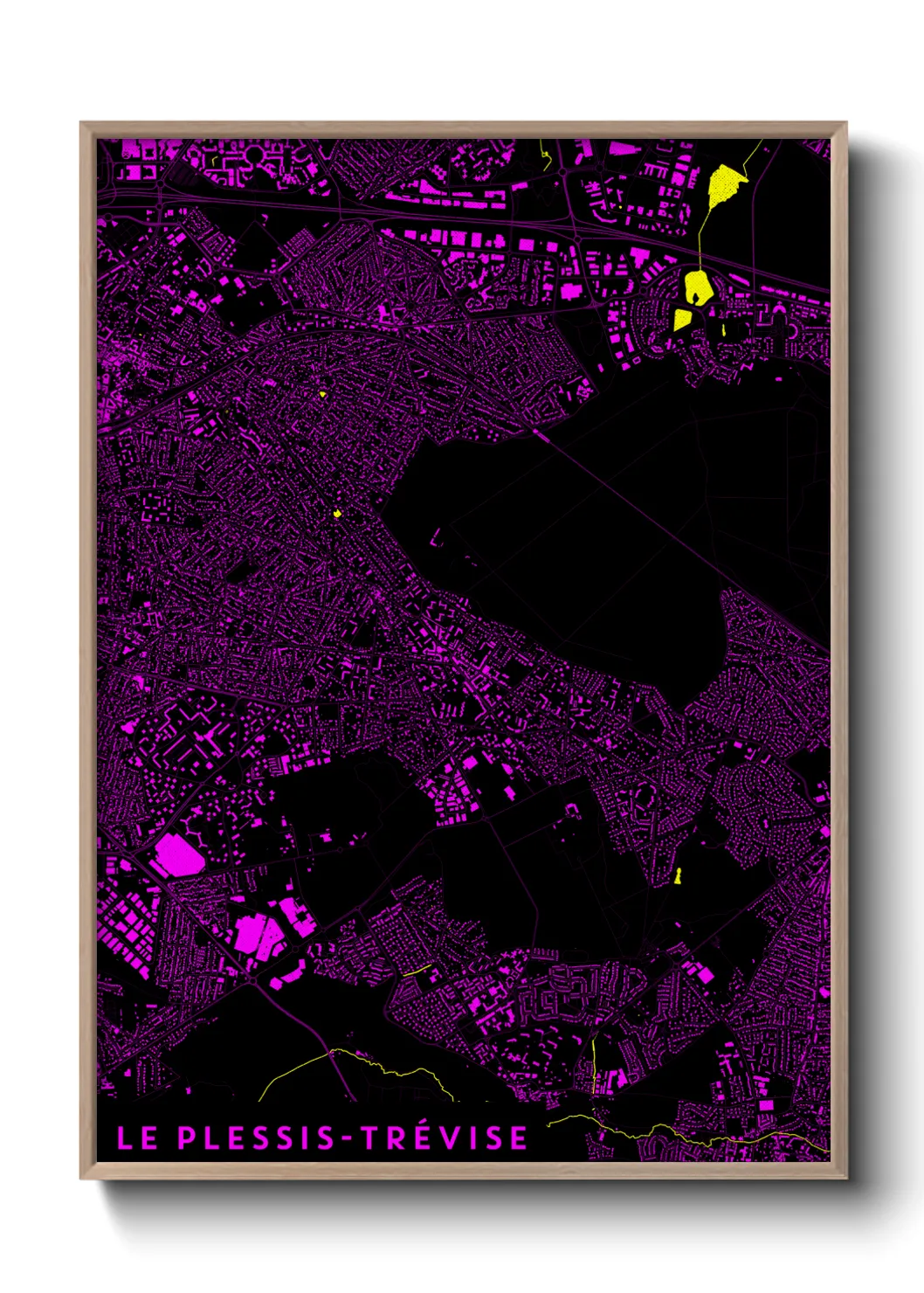 Une affiche de carte sur Le Plessis-Trévise