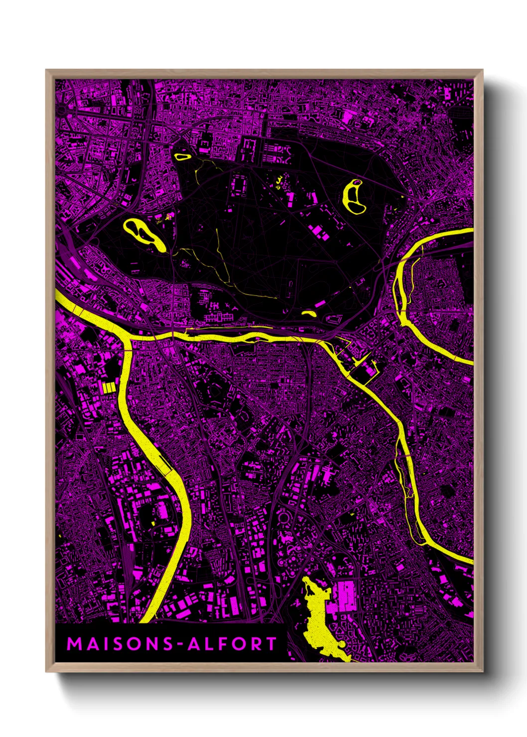 Une affiche de carte sur Maisons-Alfort