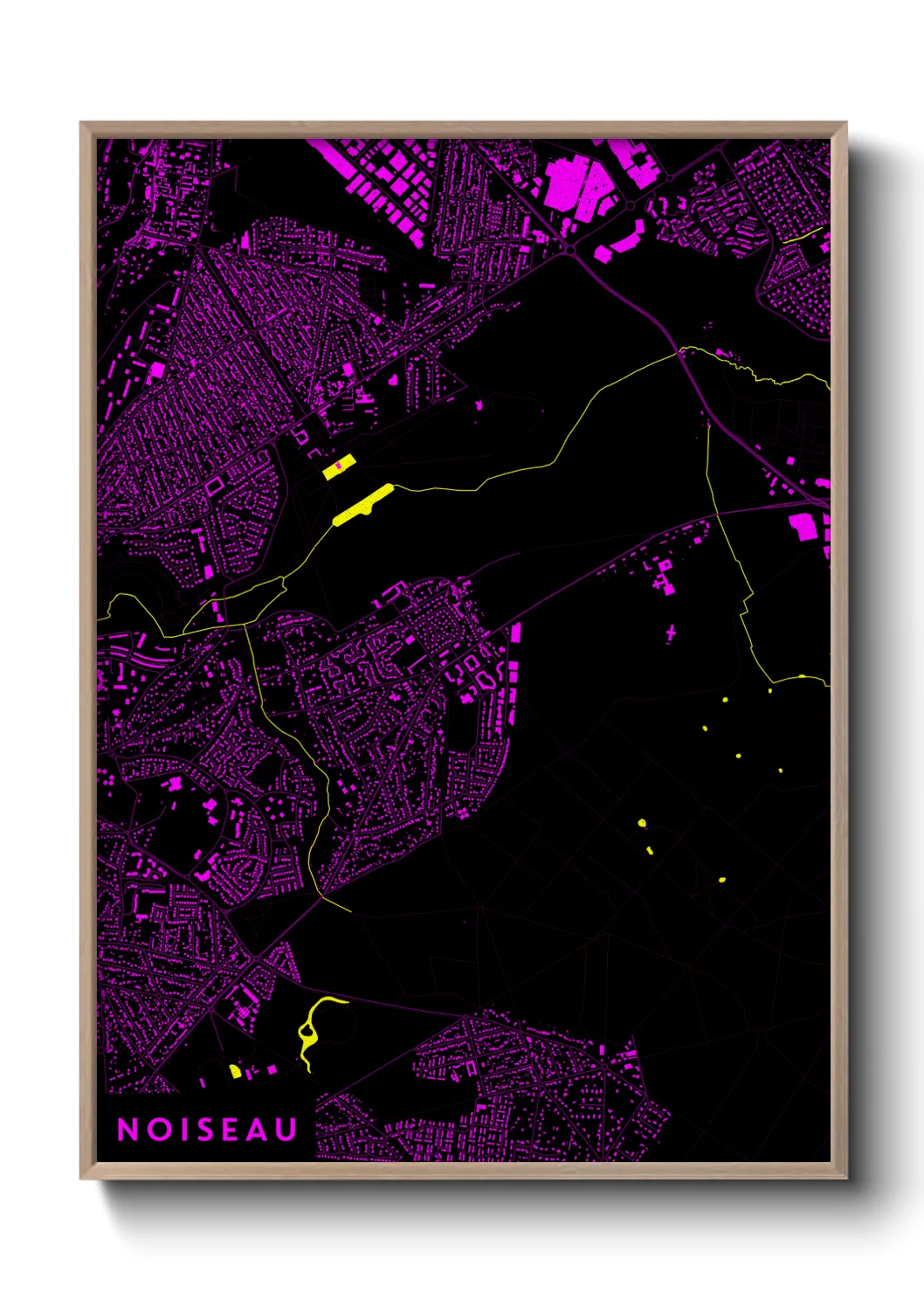 Une affiche de carte sur Noiseau
