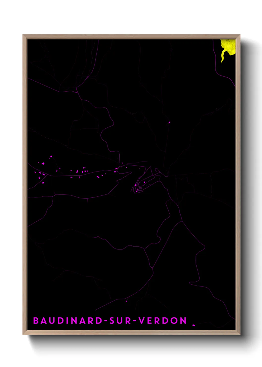 Une affiche de carte sur Baudinard-sur-Verdon