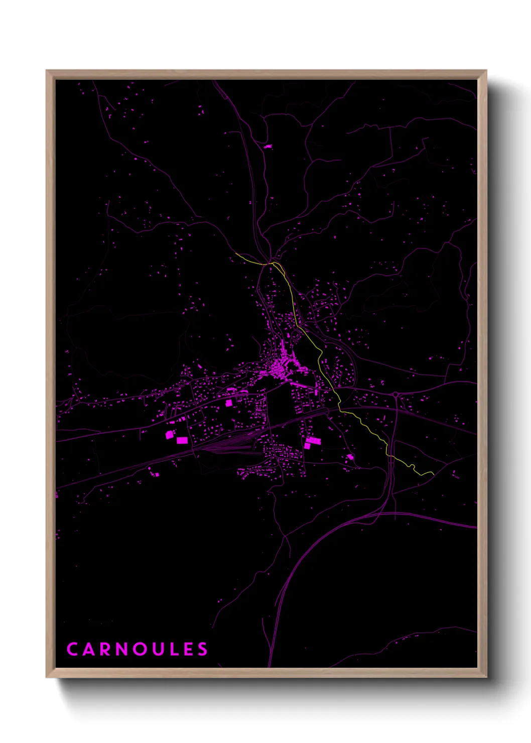 Une affiche de carte sur Carnoules