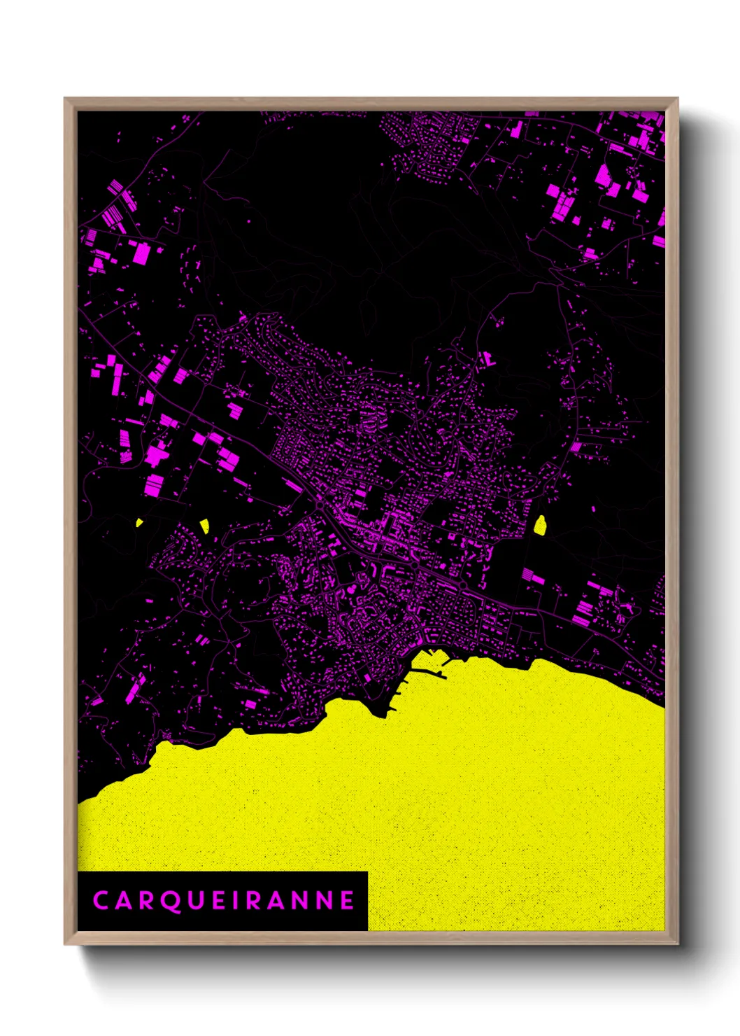 Une affiche de carte sur Carqueiranne