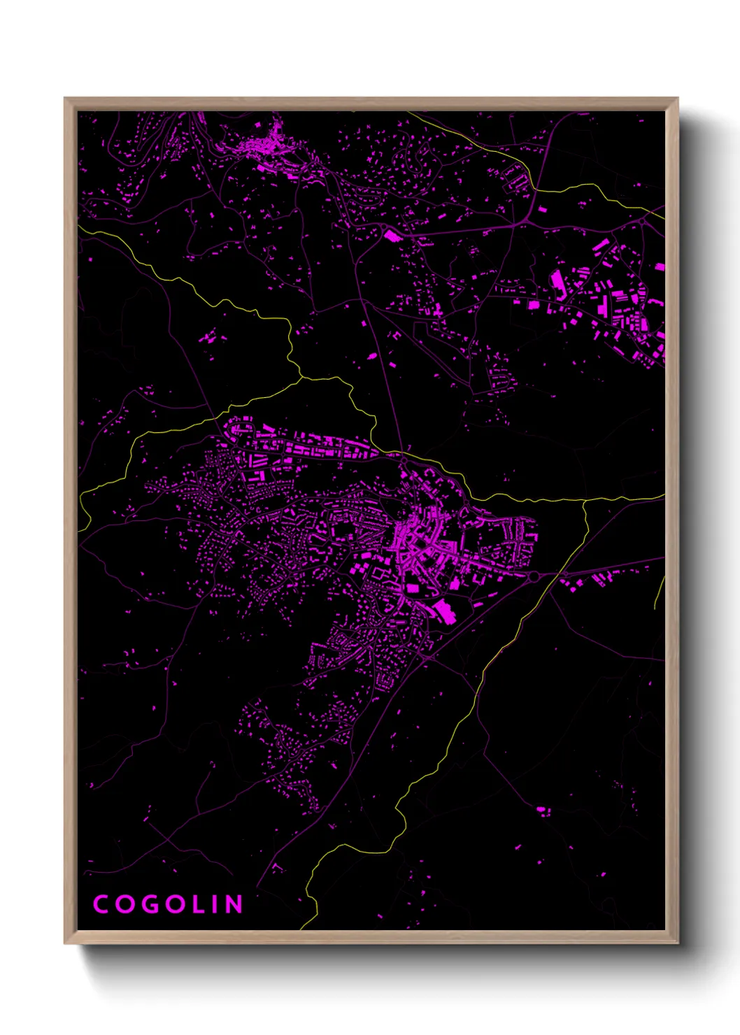 Une affiche de carte sur Cogolin