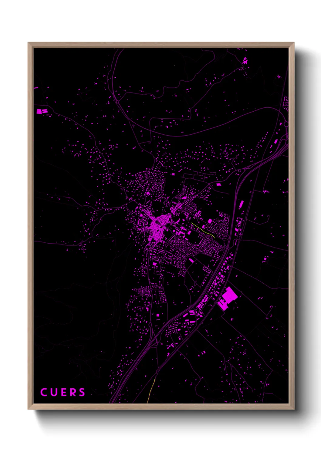 Une affiche de carte sur Cuers