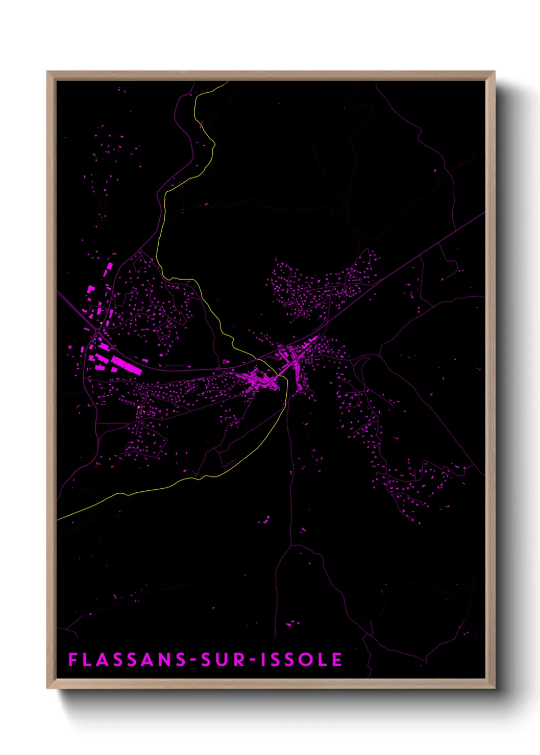 Une affiche de carte sur Flassans-sur-Issole
