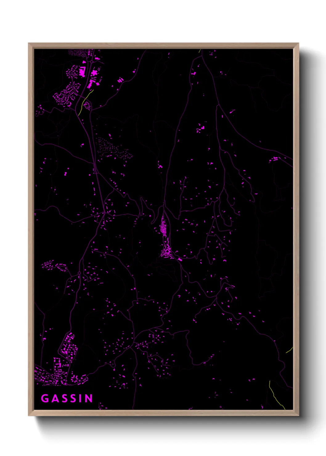 Une affiche de carte sur Gassin