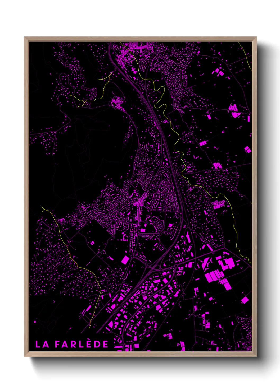 Une affiche de carte sur La Farlède