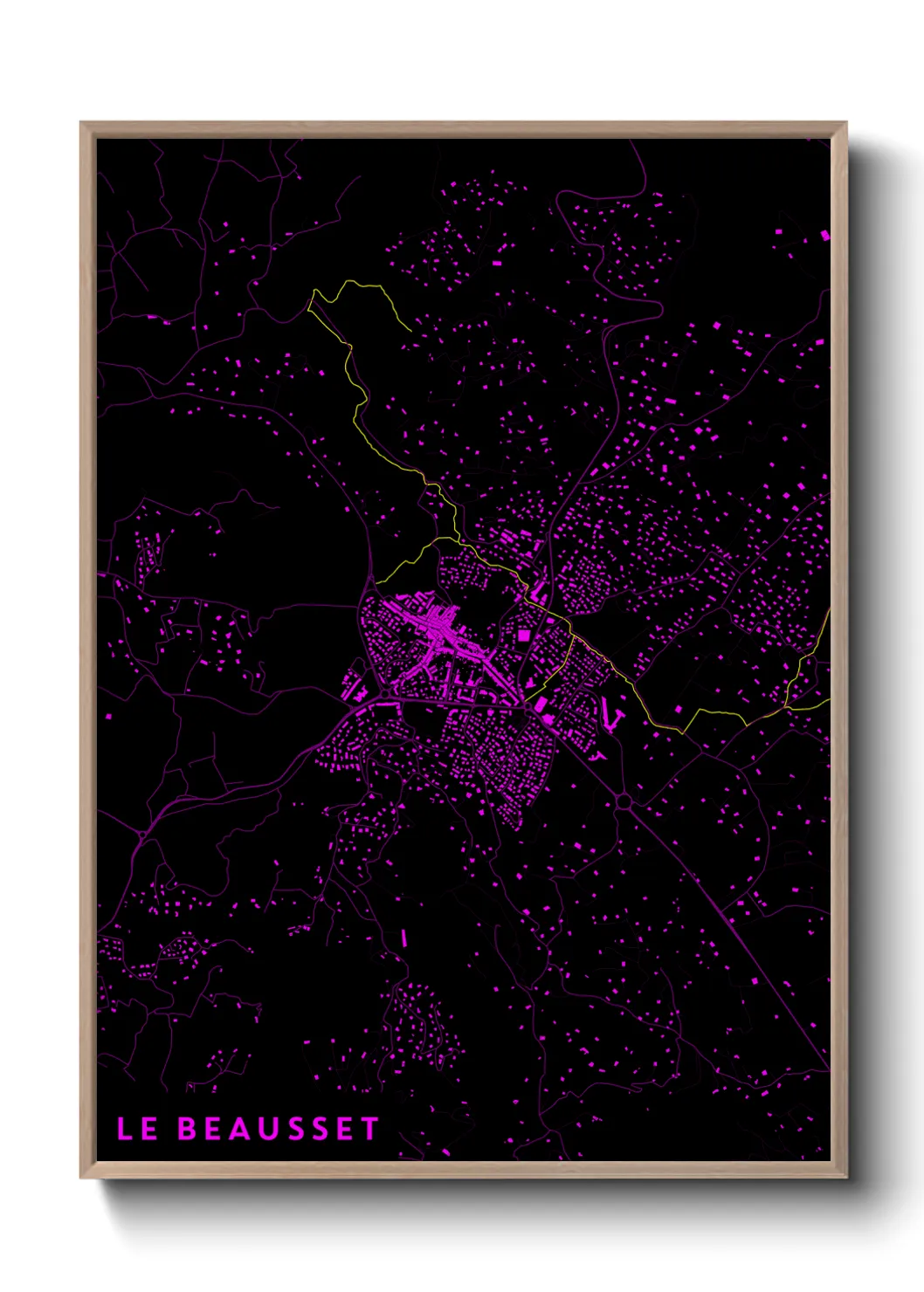 Une affiche de carte sur Le Beausset