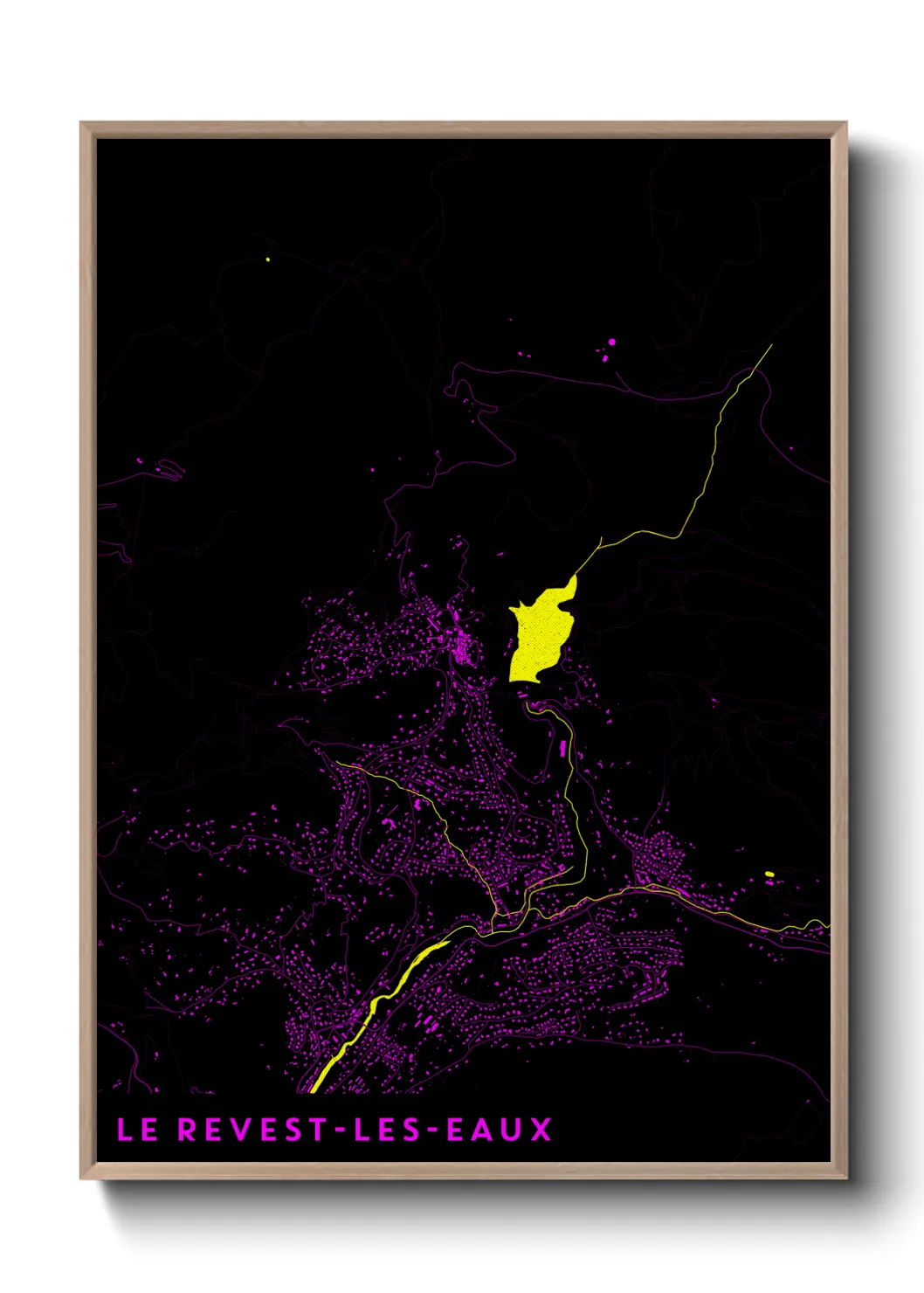 Une affiche de carte sur Le Revest-les-Eaux