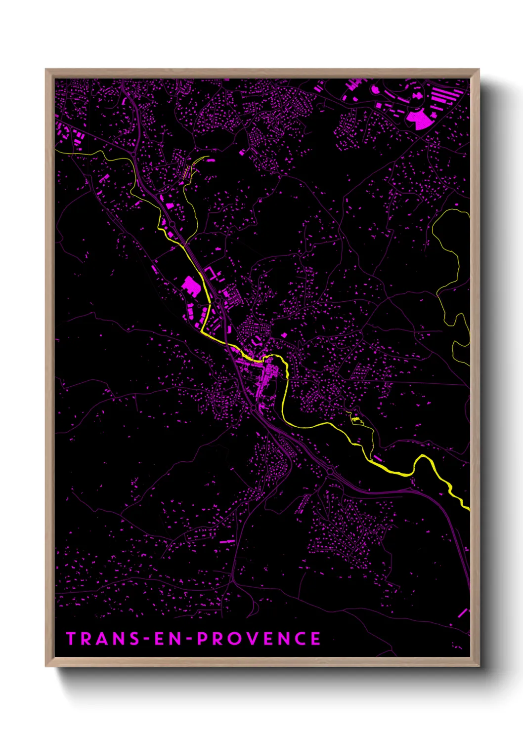 Une affiche de carte sur Trans-en-Provence