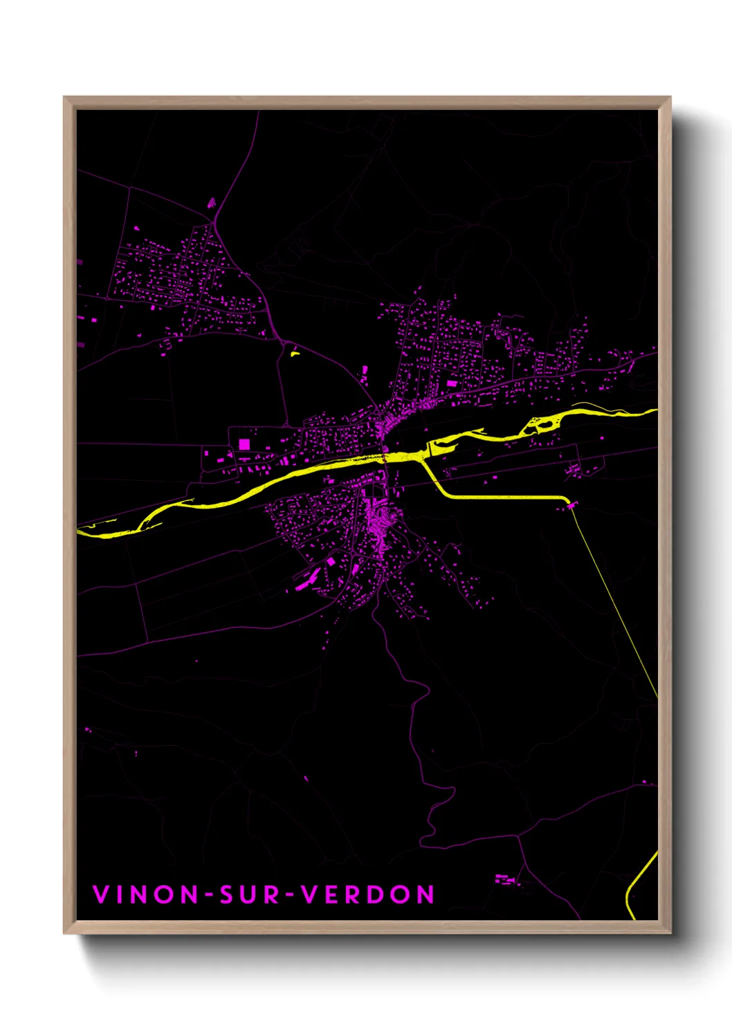 Une affiche de carte sur Vinon-sur-Verdon