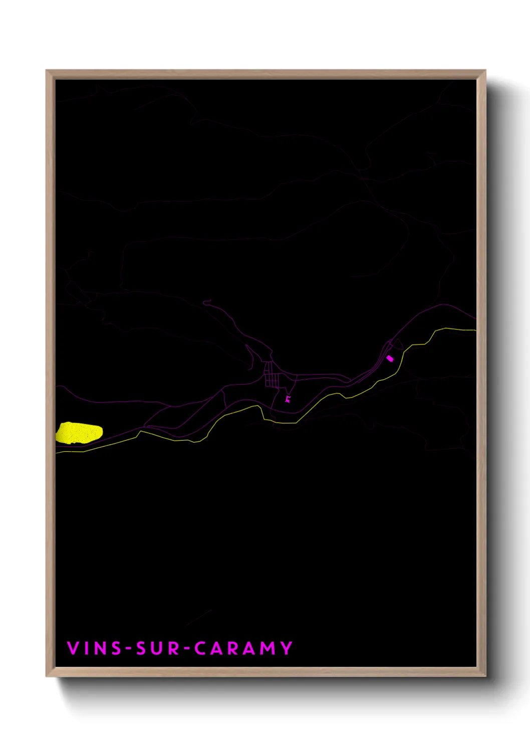 Une affiche de carte sur Vins-sur-Caramy