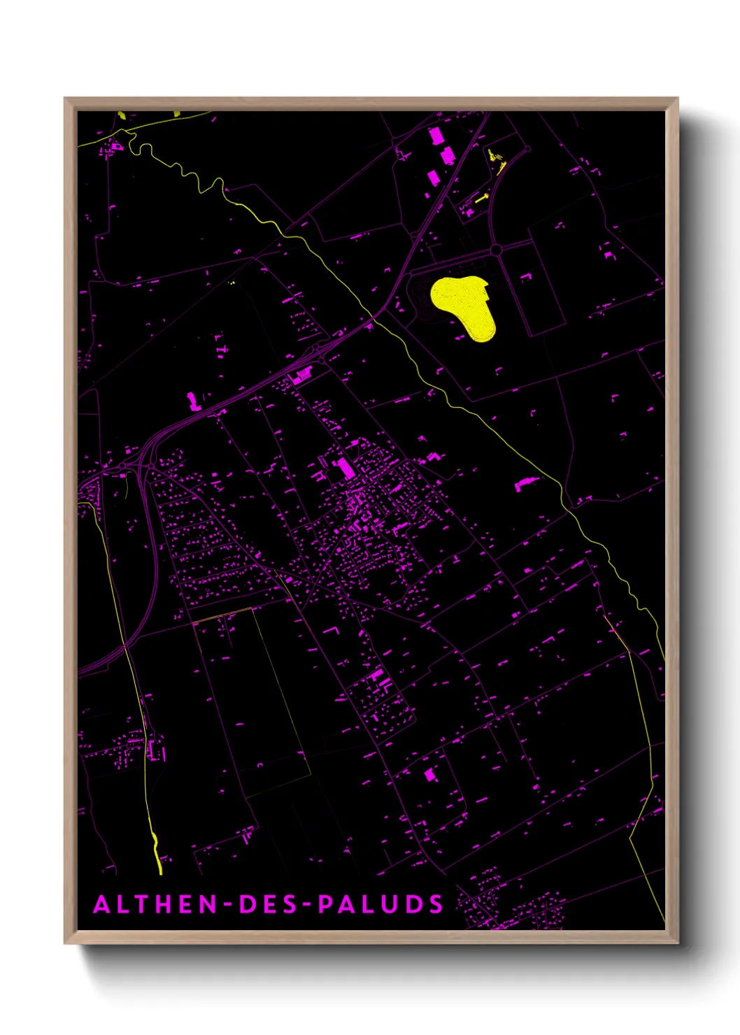 Une affiche de carte sur Althen-des-Paluds