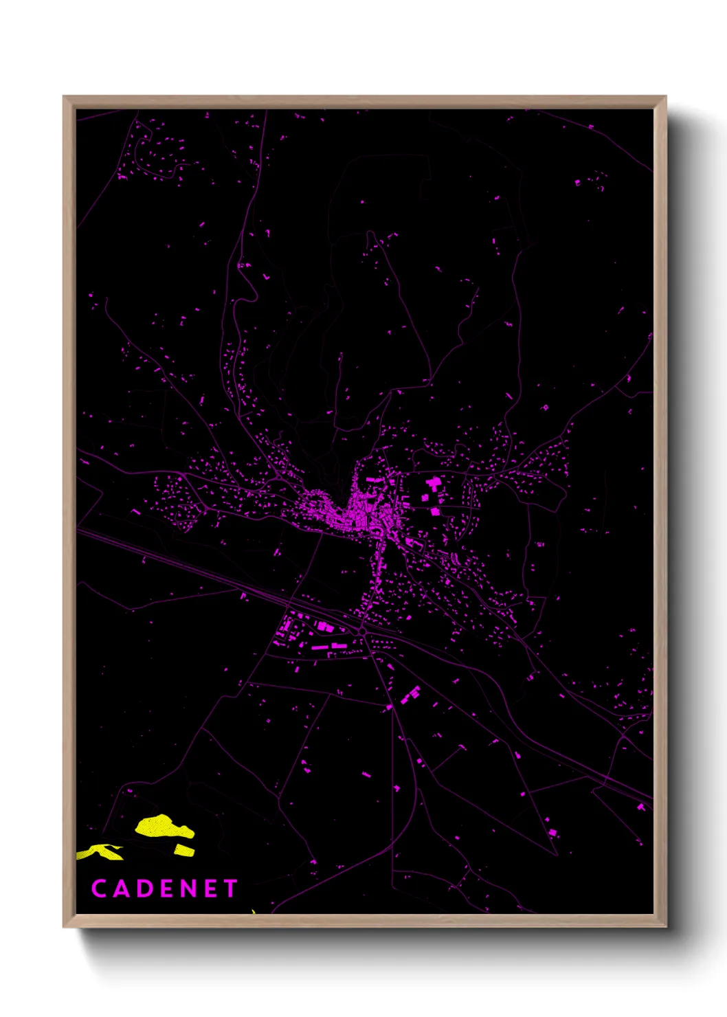 Une affiche de carte sur Cadenet