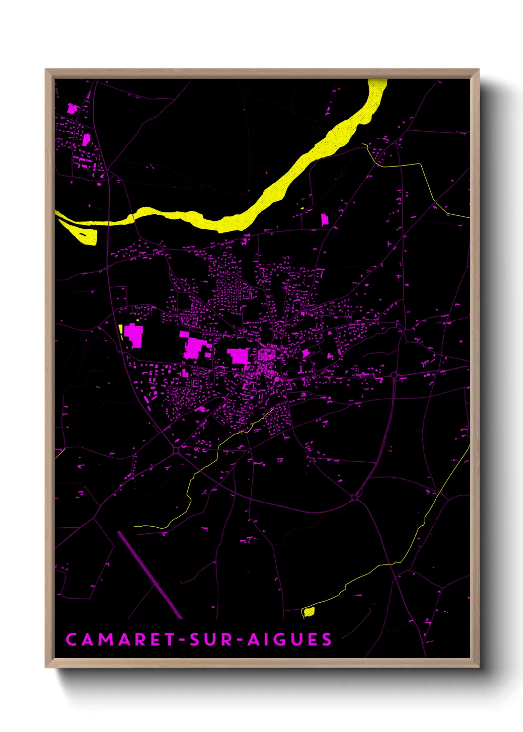 Une affiche de carte sur Camaret-sur-Aigues