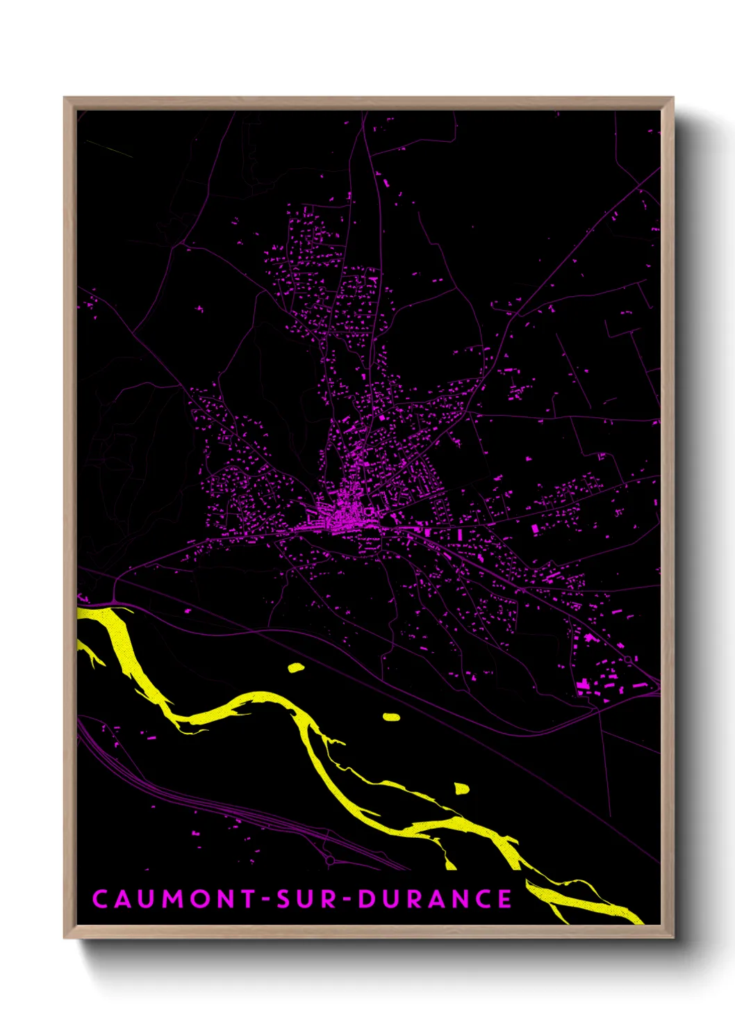 Une affiche de carte sur Caumont-sur-Durance