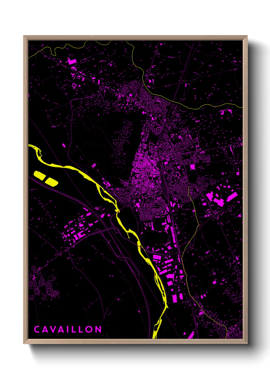 Une affiche de carte sur Cavaillon