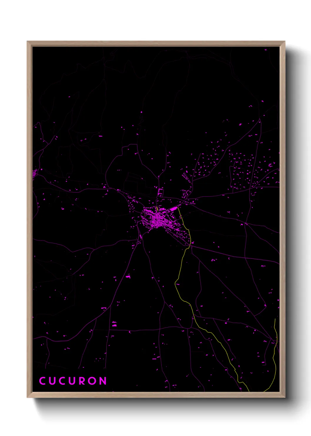 Une affiche de carte sur Cucuron